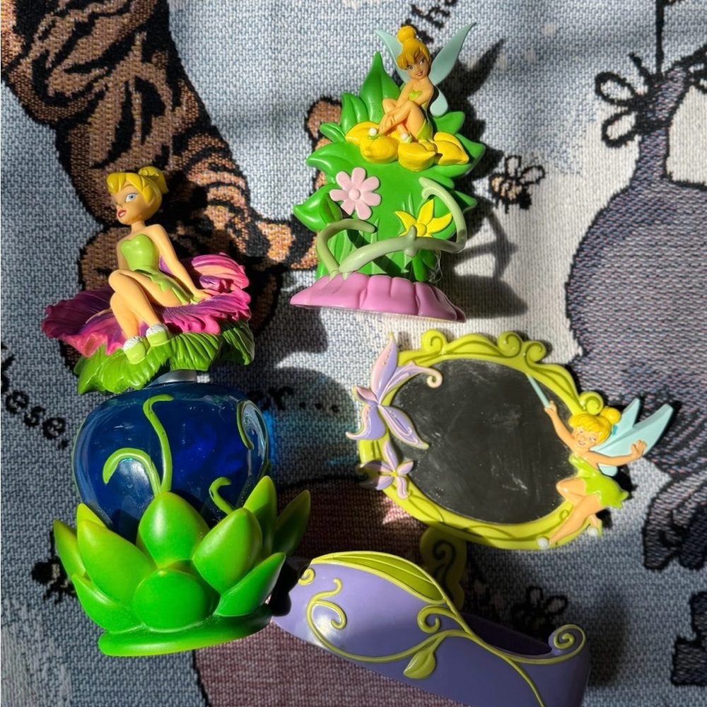 Vintage TinkerbellFigurine Set with Mirror